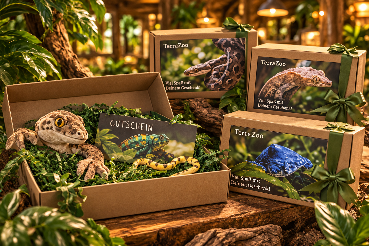 Gutscheine und Geschenkboxen des TerraZoo